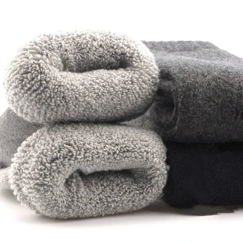 3 Pairs Thermal Wool Socks – Cashmere Winter Gift for Men & Women - The Little Market Shop