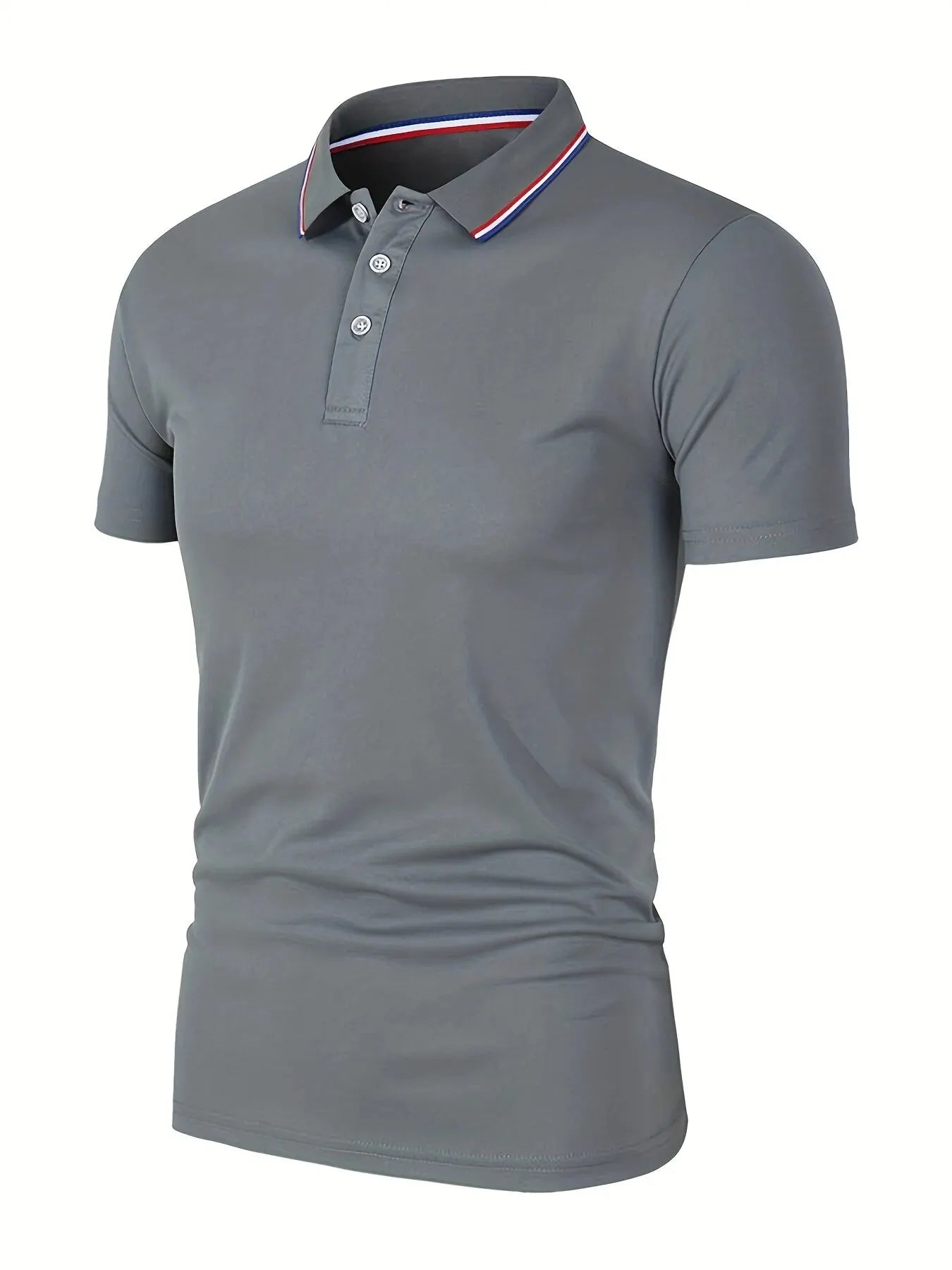 Men's Breathable Polo Shirt Solid Color Short Sleeve T-Shirt - The Little Market Shop