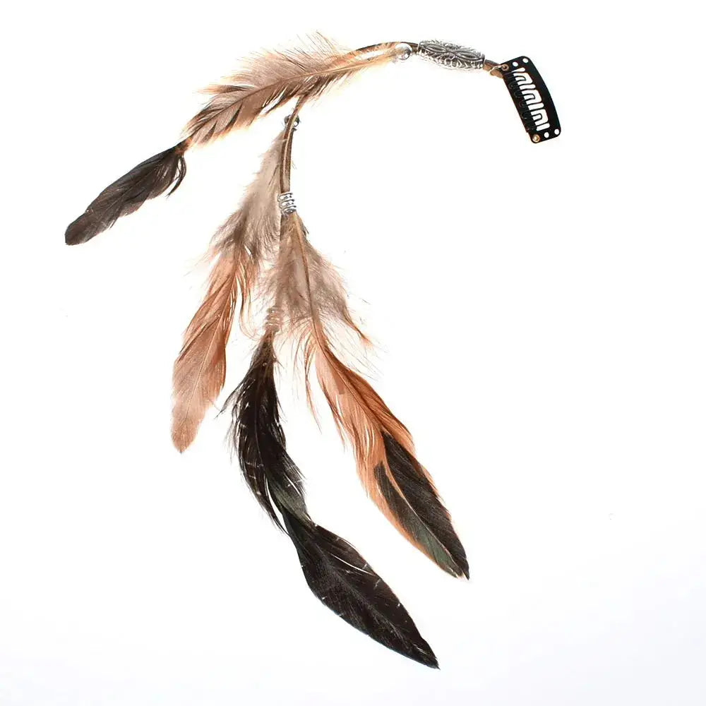 Boho Elegance Unleashed: Embrace Festival Vibes with our Bohemian Feather Hairband - The Little Market Shop