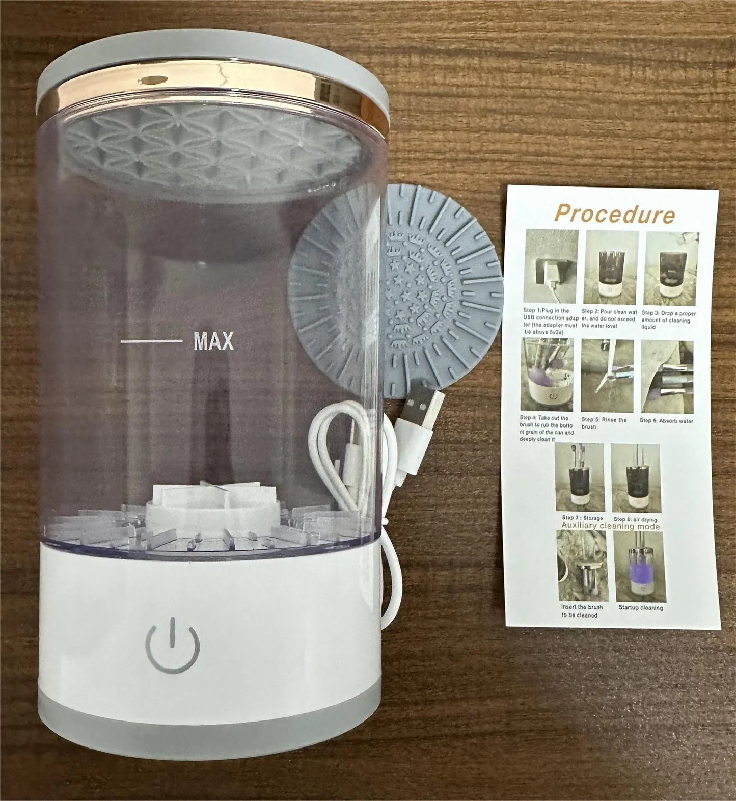 USB Electric 3-in-1 Makeup Brush Cleaner & Dryer with Rack - The Little Market Shop