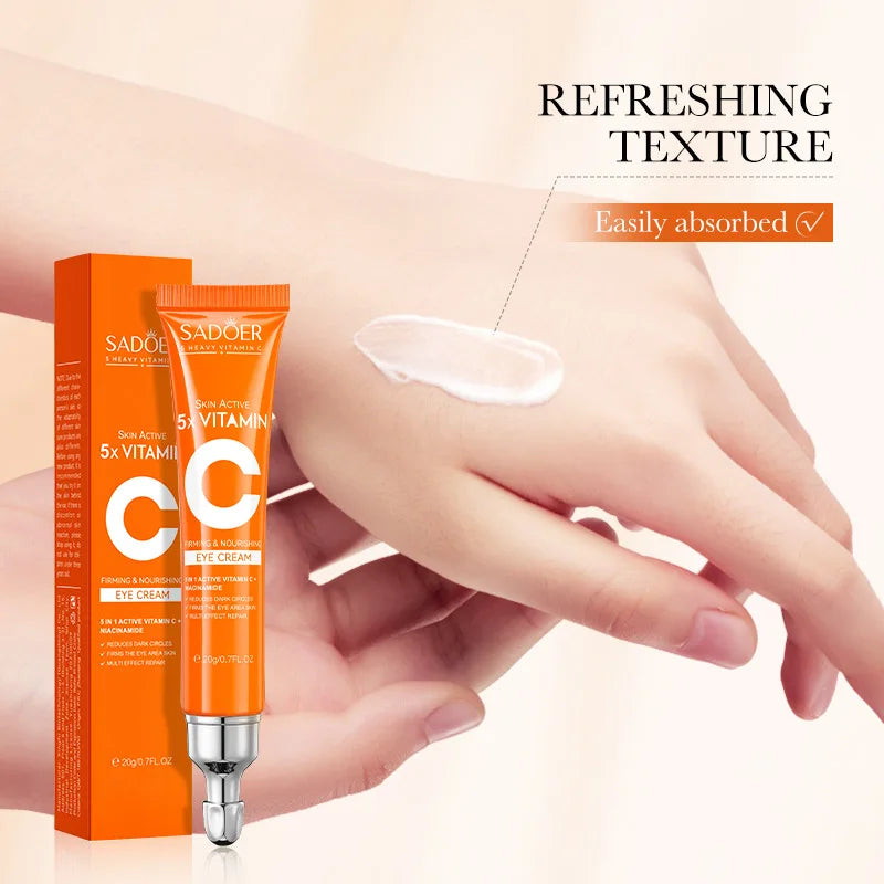 Vitamin C Eye Cream – Brighten Eyes & Reduce Dark Circles - The Little Market Shop