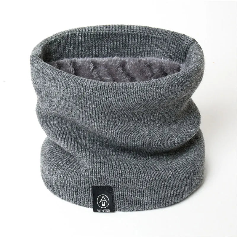 Warm Cashmere Like Knitted Snood Scarf - Unisex Winter Wool Neck Ring - The Little Market Shop