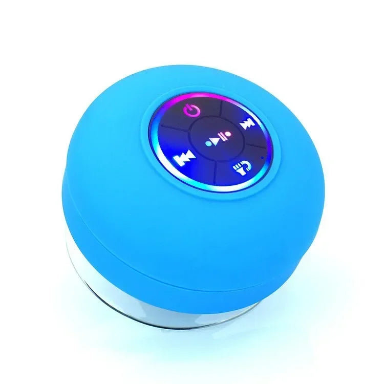 Waterproof Mini Bluetooth Speaker with LED Light Suction Cup - The Little Market Shop