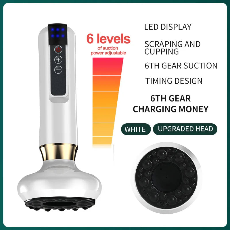 6/12 Gear Electric Cupping Massager GuaSha Anti-Cellulite Slimmer - The Little Market Shop