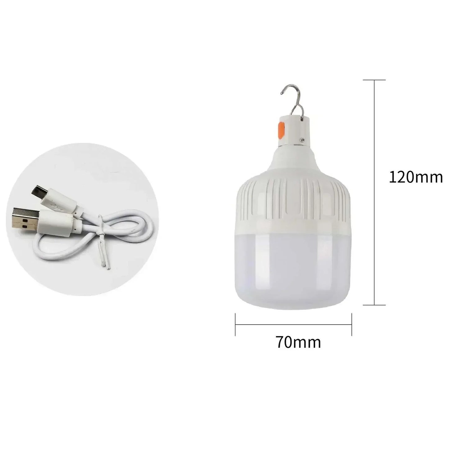 60W USB Rechargeable LED Camping Lantern – Emergency Outdoor Light - The Little Market Shop