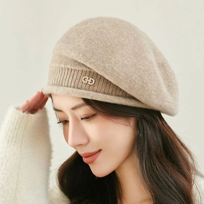 Women’s Fleece Beanie Hat with Pocket Soft Stretchy Winter Knit Cap - The Little Market Shop