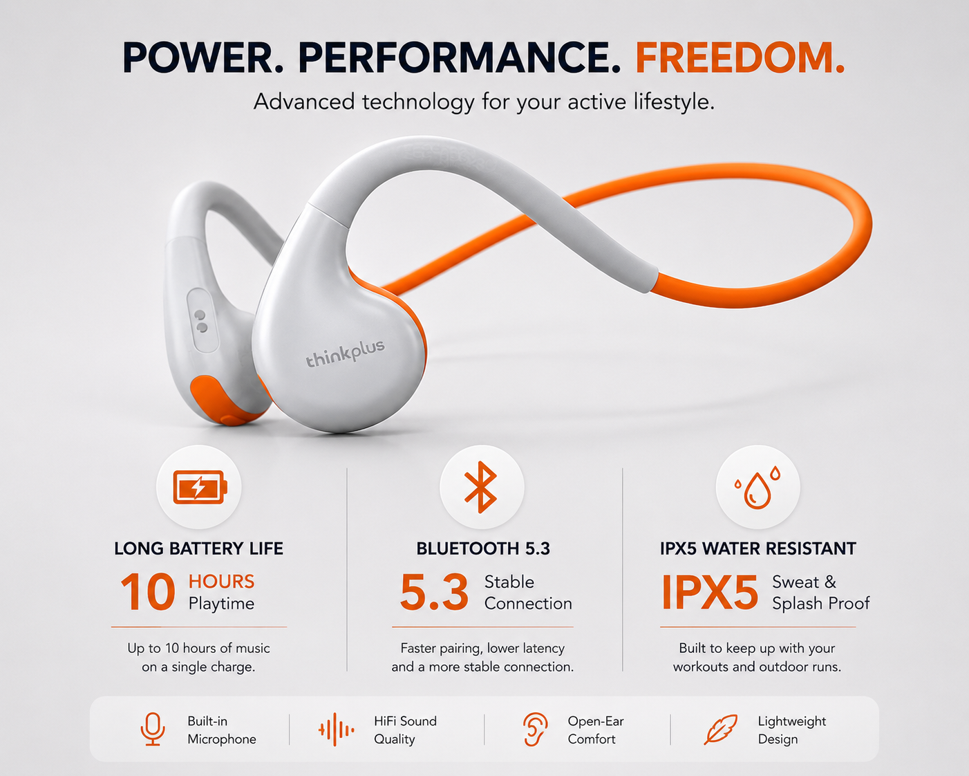 Lenovo X7 Bone Conduction Headphones for Outdoor Use