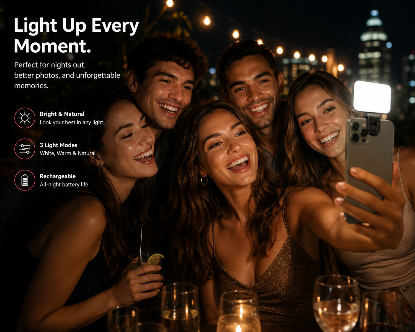Portable Selfie Fill Light for Mobile & Videos