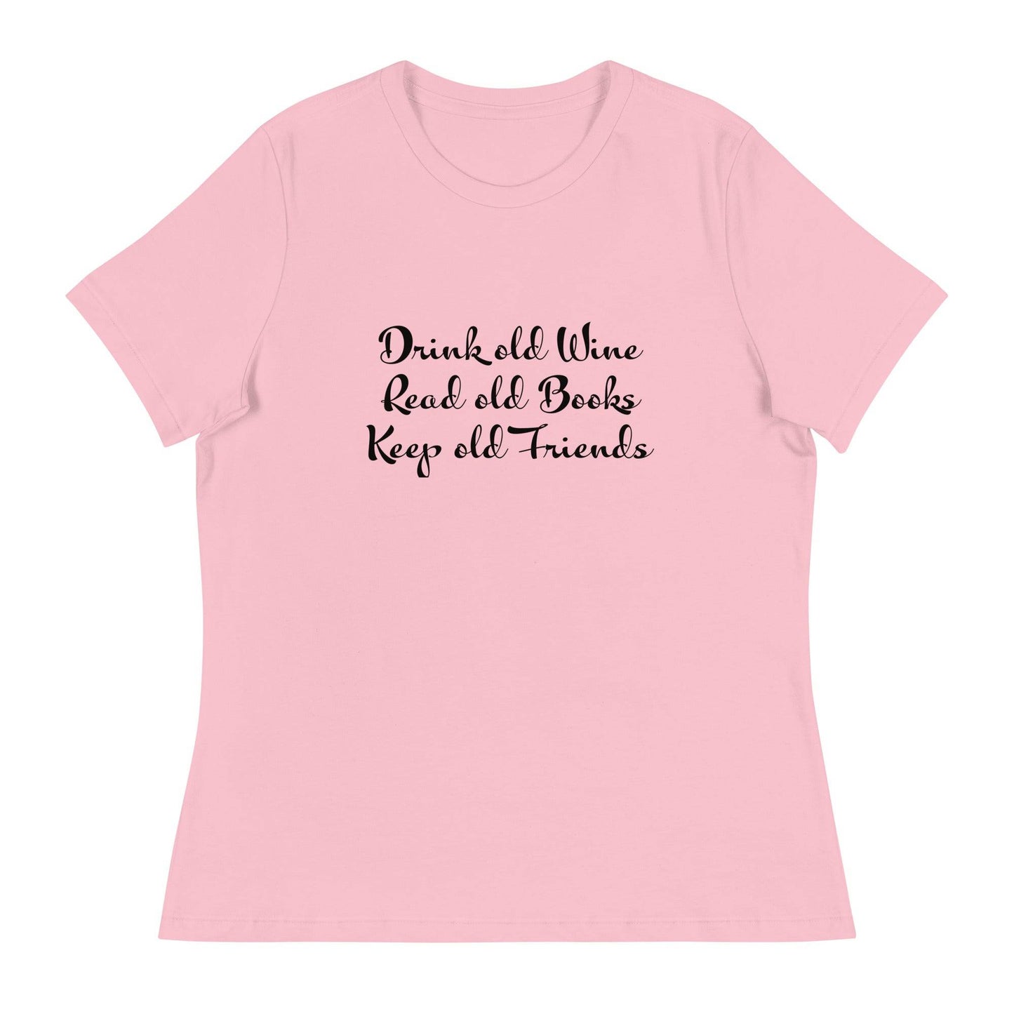 Introducing Our 'Drink Old Wine, Read Old Books, Keep Old Friends' Tee –Shirt - The Little Market Shop
