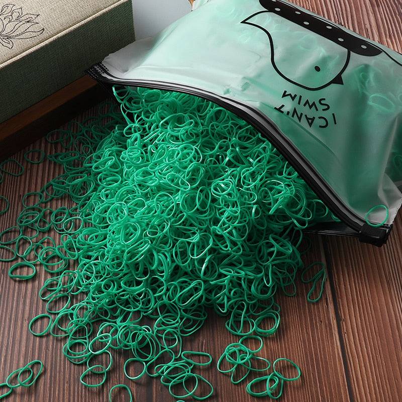 Elastic Hair Bands Bulk Pack: 1000/2000 Pcs for Women and Girls' Ponytail Ties FREE SHIPPING - The Little Market Shop