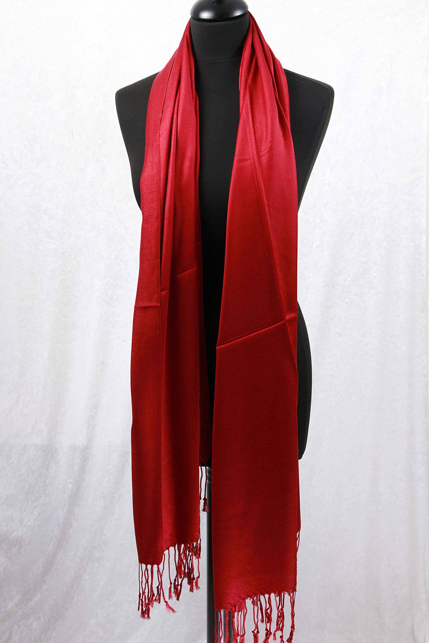 Women's evening wrap - Warm Cashmere Shawl - Gift for Ladies Scarf Red - The Little Market Shop