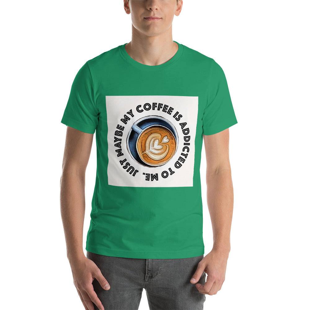 Coffee-Inspired Short-sleeve unisex t-shirt Elevate Your Style with Caffeine Chic - The Little Market Shop