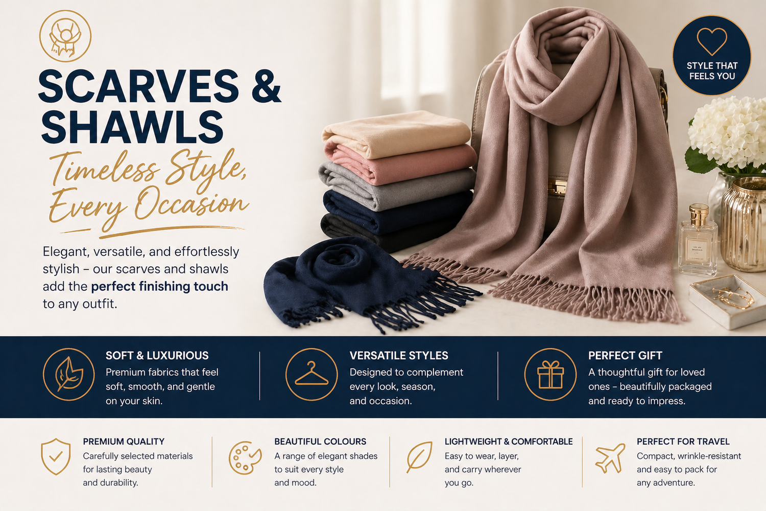 Cashmere shawls and scarves