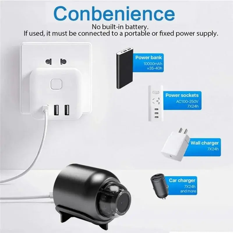 1080P X5 Mini Wireless Camera Night Vision Motion Detection Security - The Little Market Shop