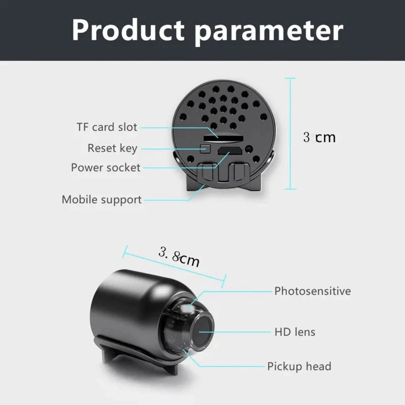1080P X5 Mini Wireless Camera Night Vision Motion Detection Security - The Little Market Shop