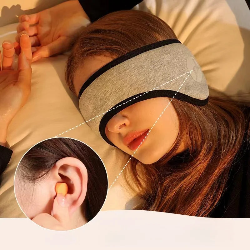 2-in-1 Sleep Mask with Noise-Reducing Earplugs - Perfect for Travel - The Little Market Shop