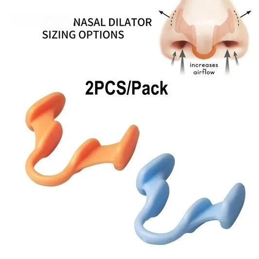 2pcs Anti-Snoring Nose Clips – Soft Silicone Nasal Device for Better Sleep & Easy Breathing