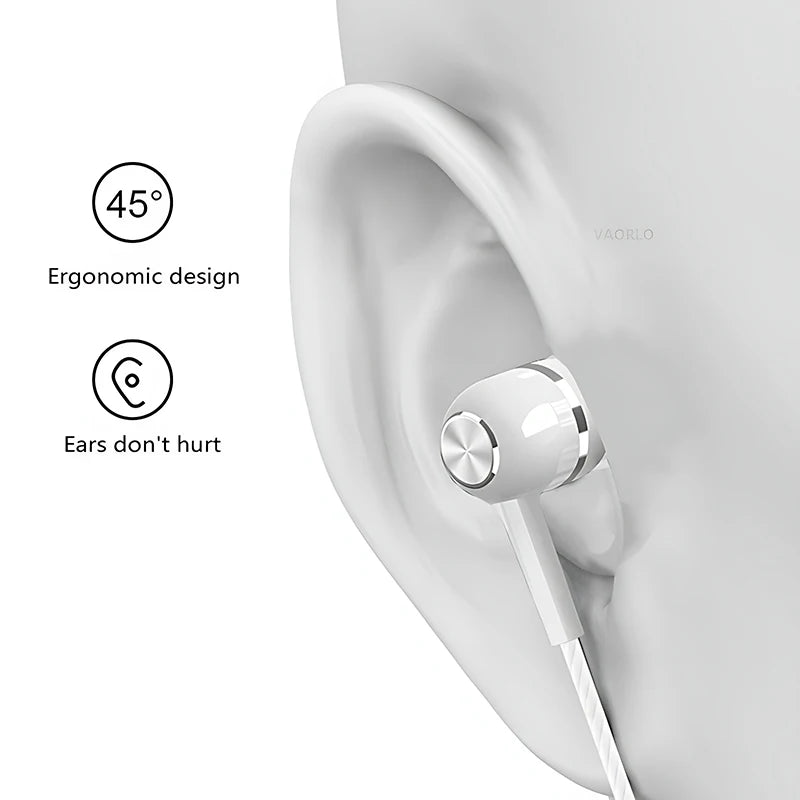 3.5mm Wired Earphones – HiFi In-Ear Headset with Heavy Bass, Mic & Stereo Sound for Music & Gaming - The Little Market Shop