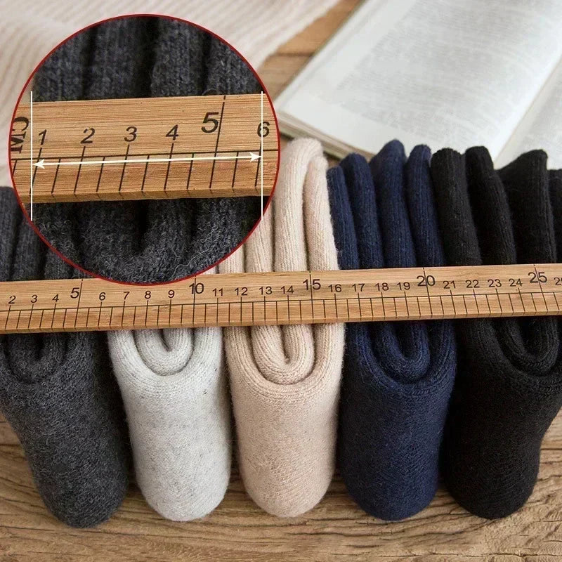 3 Pairs Thermal Wool Socks – Cashmere Winter Gift for Men & Women - The Little Market Shop