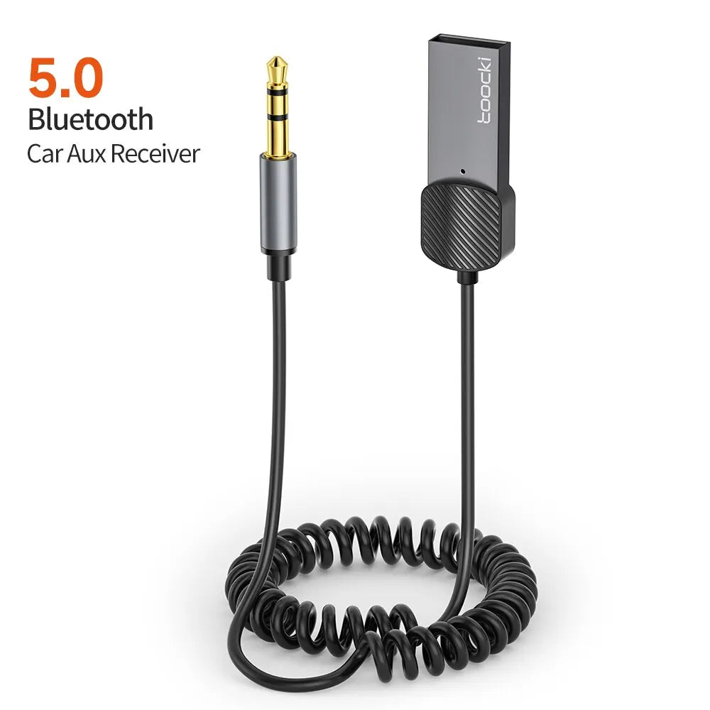 AUX Bluetooth Car Adapter Dongle - USB to 3.5mm Jack Audio Receiver - The Little Market Shop