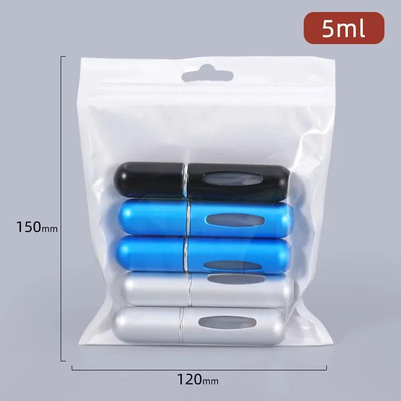 5Pcs 5ml Travel Perfume Spray Bottles – Refillable & Leak-Proof - The Little Market Shop