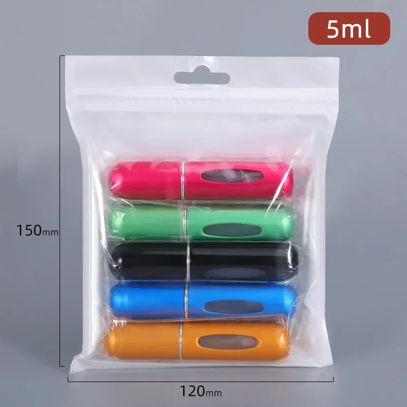 5Pcs 5ml Travel Perfume Spray Bottles – Refillable & Leak-Proof - The Little Market Shop