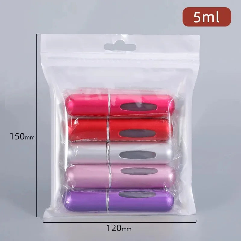 5Pcs 5ml Travel Perfume Spray Bottles – Refillable & Leak-Proof - The Little Market Shop