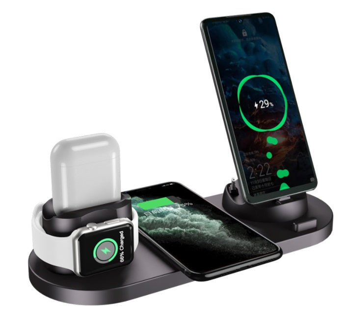 6-in-1 Wireless Charging Dock – Fast Charge iPhone, Watch & More - The Little Market Shop