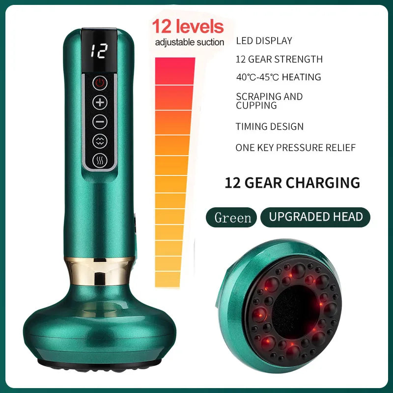 6/12 Gear Electric Cupping Massager GuaSha Anti-Cellulite Slimmer - The Little Market Shop