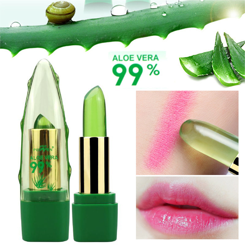 Aloe Vera Color-Changing Lipstick – Moisturizing, Long-Lasting Glow! - The Little Market Shop