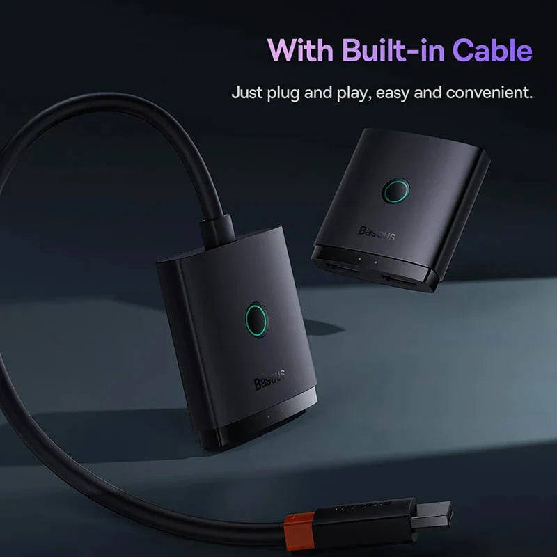 Baseus 4K HDMI Splitter Switch for PS5/TV – Bi-Directional Adapter - The Little Market Shop