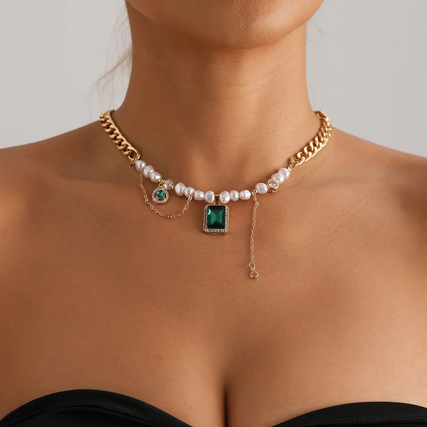 Boho Heart Beaded Crystal Choker Necklace for Women Fashion - The Little Market Shop