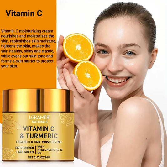 Brighten & Firm Skin with Turmeric Vitamin C Retinol Face Cream - The Little Market Shop