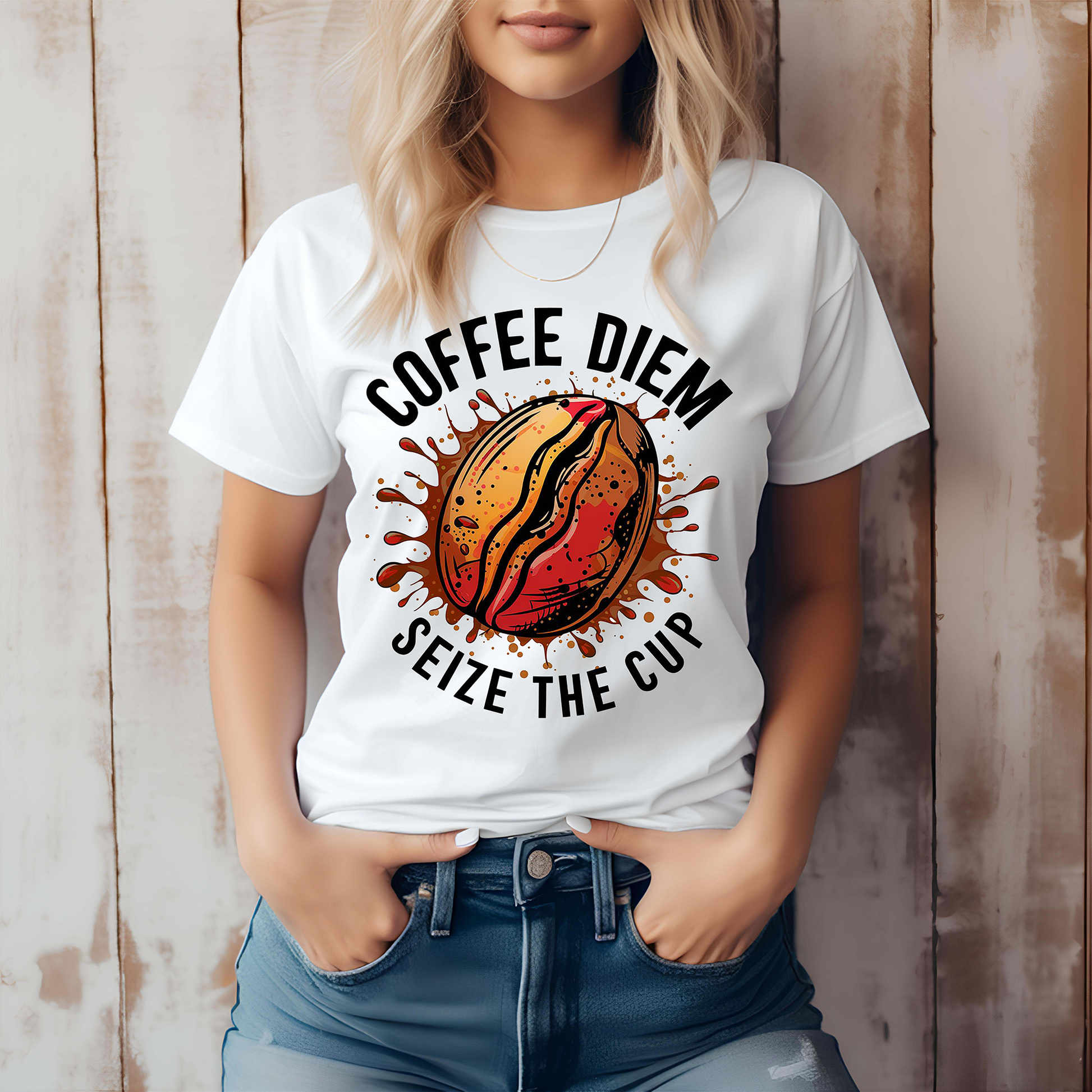Coffee Deim - Seize the Cup - Women's Relaxed T-Shirt - The Little Market Shop