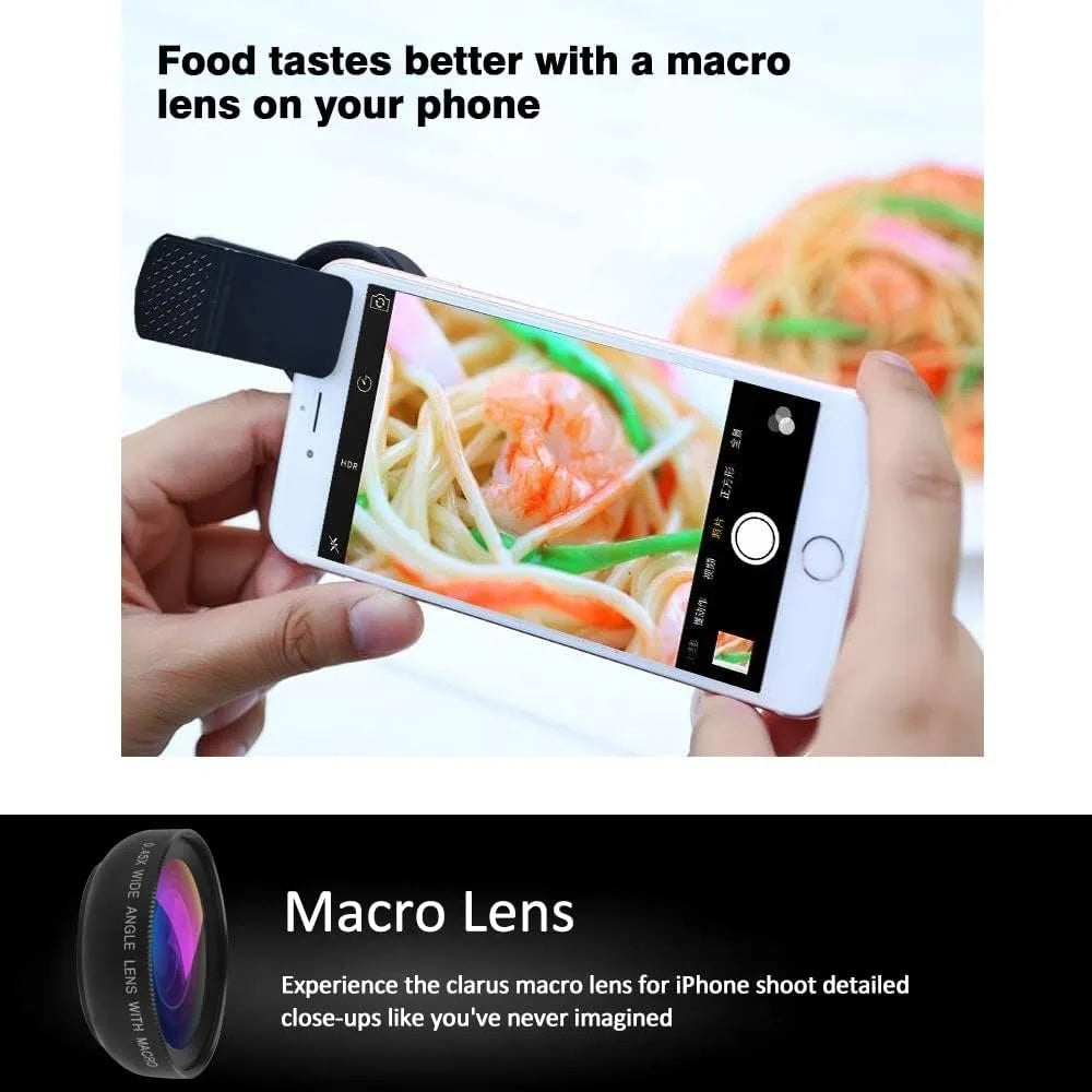 Capture Wide & Detailed Shots with 2-in-1 Mobile Phone Lens Kit - The Little Market Shop