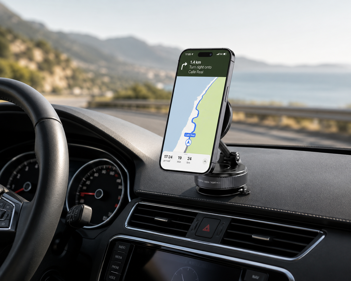 Magnetic Foldable Phone Stand & Car Mount – Compact MagSafe Grip Anywhere