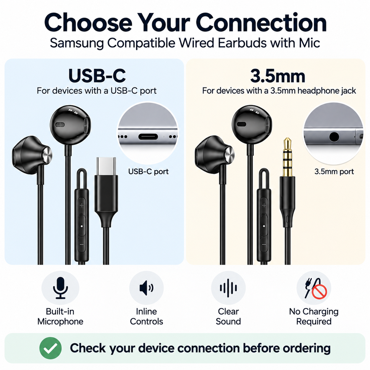 Samsung compatible wired earbuds buying guide – USB-C and 3.5mm