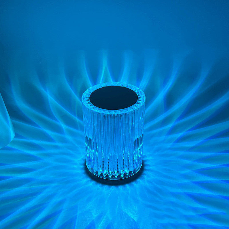 Crystal LED Table Lamp – RGB Night Light with Remote & Touch Control - The Little Market Shop