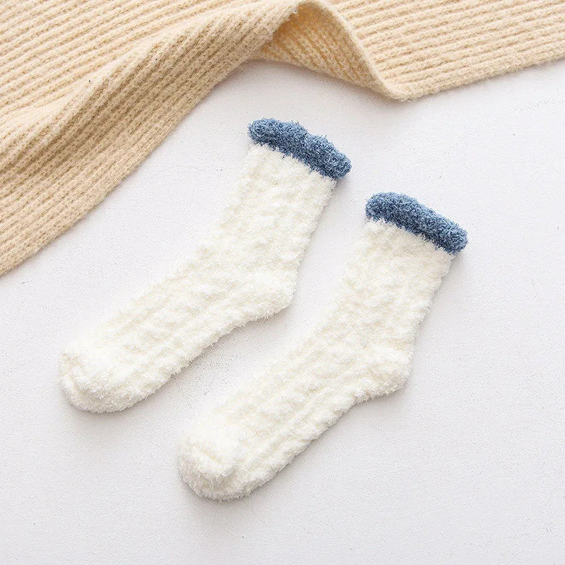 Cute Cat Claw Coral Velvet Socks - Warm Winter Sleep & Home Floor Socks - The Little Market Shop