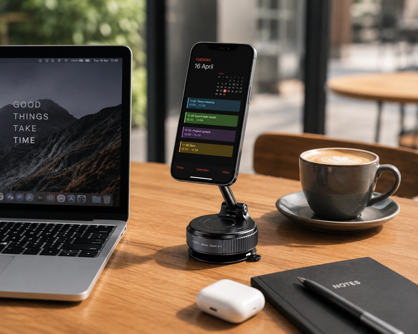 Magnetic Foldable Phone Stand & Car Mount – Compact MagSafe Grip Anywhere