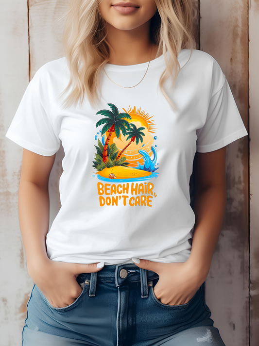 Beach hair Don't care - Women's Relaxed T-Shirt - The Little Market Shop