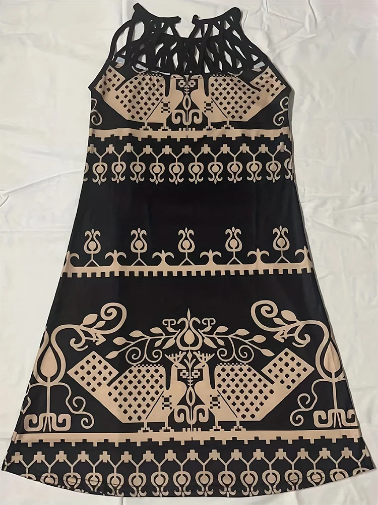 Elegant Vintage-Inspired Sexy Halter-Neck Dress Perfect for Spring & Summer Parties - The Little Market Shop