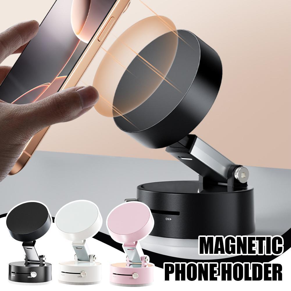 Foldable Magnetic Car Phone Holder – Strong Suction, Hands-Free Use - The Little Market Shop