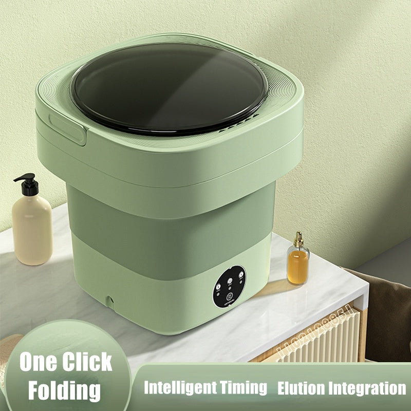 16L 2.3kg 2 In 1 Mini Washing Machine, Portable, Deep Cleans Underwear Baby Clothes Socks Ideal For Apartments Dorms Camping Brown