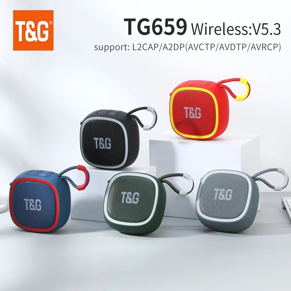 G659 Mini Wireless Bluetooth Speaker | Powerful HIFI Sound, TWS, TF Card - The Little Market Shop