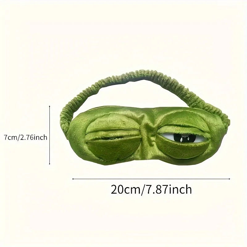 3D Cute Frog Sleep Eye Mask – Soft Comfortable Eye Cover for Travel, Office & Stress Relief - The Little Market Shop
