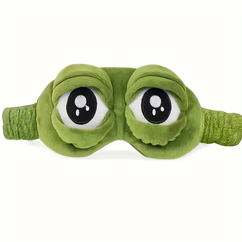 3D Cute Frog Sleep Eye Mask – Soft Comfortable Eye Cover for Travel, Office & Stress Relief - The Little Market Shop