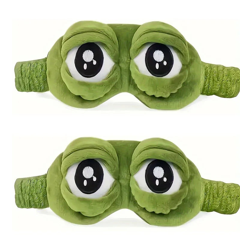 3D Cute Frog Sleep Eye Mask – Soft Comfortable Eye Cover for Travel, Office & Stress Relief - The Little Market Shop