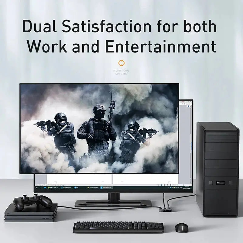 Your Entertainment Hub with Our 4K 60Hz Bi-Directional HDMI-compatible Switcher – Effortless High-Definition Switching for Ultimate Convenience - The Little Market Shop