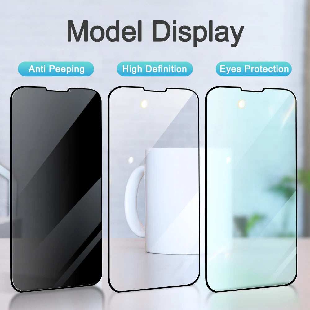 Private Screen Protector For iPhone 15 14 13 Pro Max X XS MAX XR Anti-Spy Tempered Glass For iPhone 13 Pro 12 14 Glass - The Little Market Shop